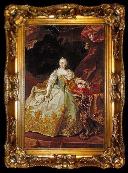 framed  MEYTENS, Martin van Portrait of Maria Theresia of Austria, ta009-2